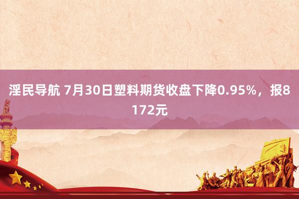 淫民导航 7月30日塑料期货收盘下降0.95%，报8172元