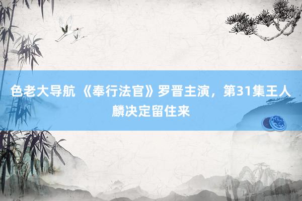 色老大导航 《奉行法官》罗晋主演，第31集王人麟决定留住来