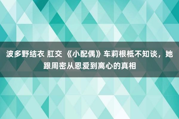 波多野结衣 肛交 《小配偶》车莉根柢不知谈，她跟周密从恩爱到离心的真相